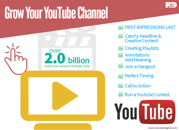 10 Tips on How to Grow Your YouTube Channel: RedCube Digital Media